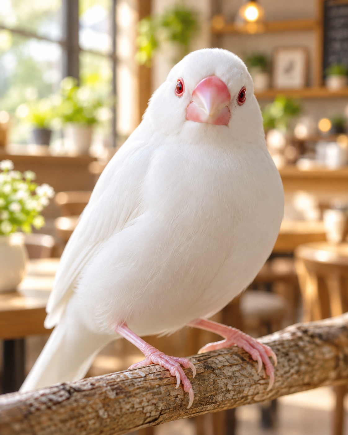 アルビノ文鳥